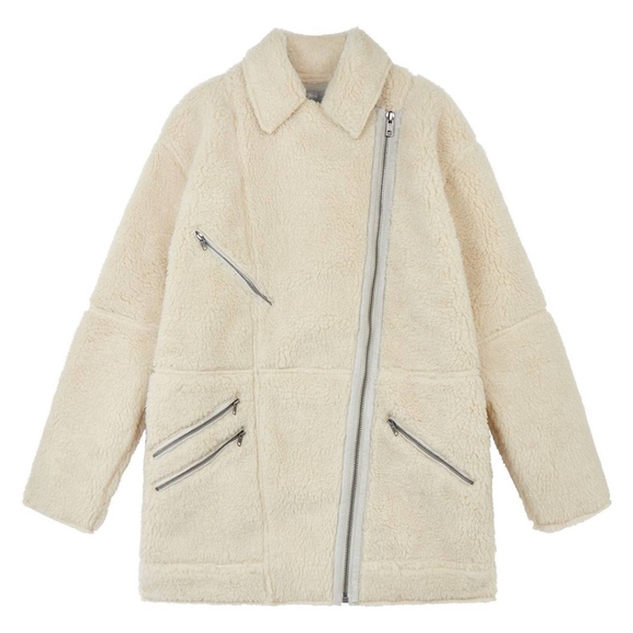 ASOS Jackets & Blazers - Asos heavy oversized zipper moto teddy jacket coat